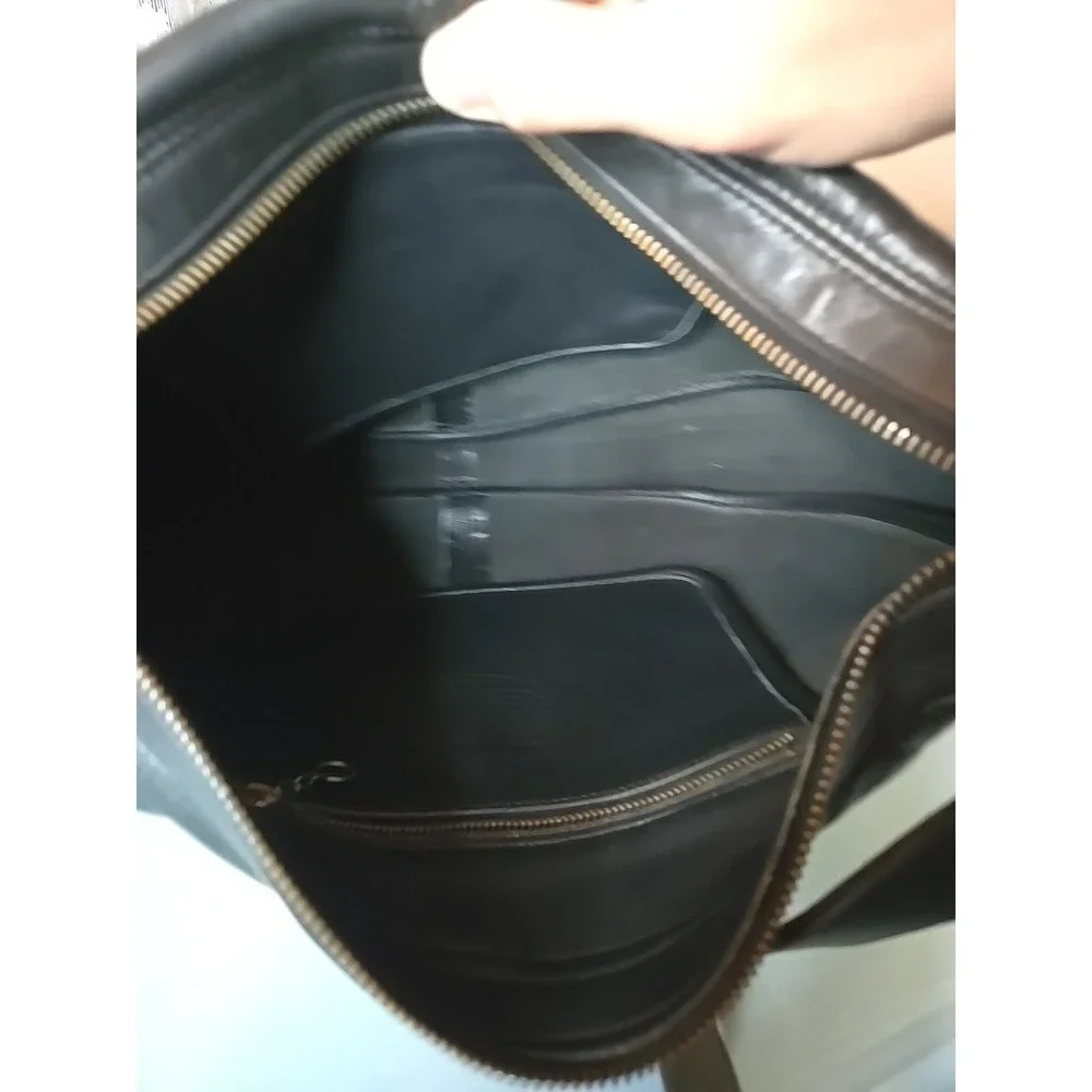 Vintage Coach Black Crossbody Pre94 4017 Light Hobo Leather Bag Large Zip (s2)
